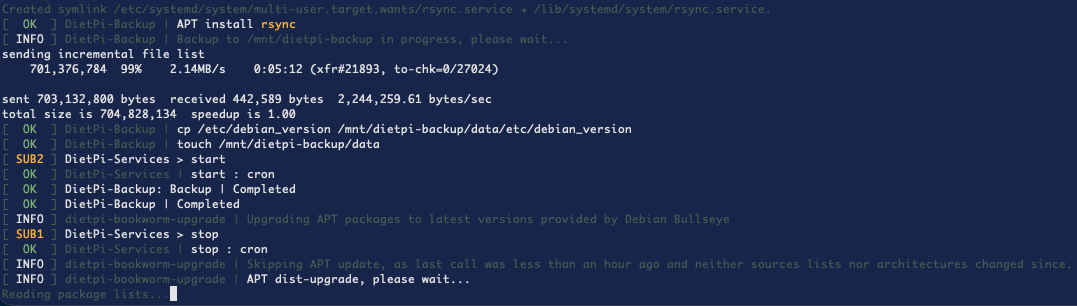 Debian upgrade to Bookworm running