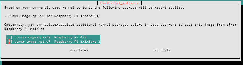 Kernel selection