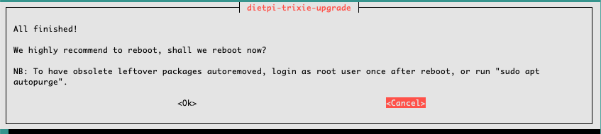 Trixie final reboot prompt